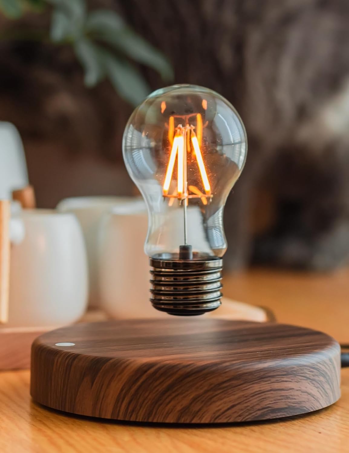 Office Tech And Gadgets - Levitating Bulb Lamp, Magnetic Floating Night