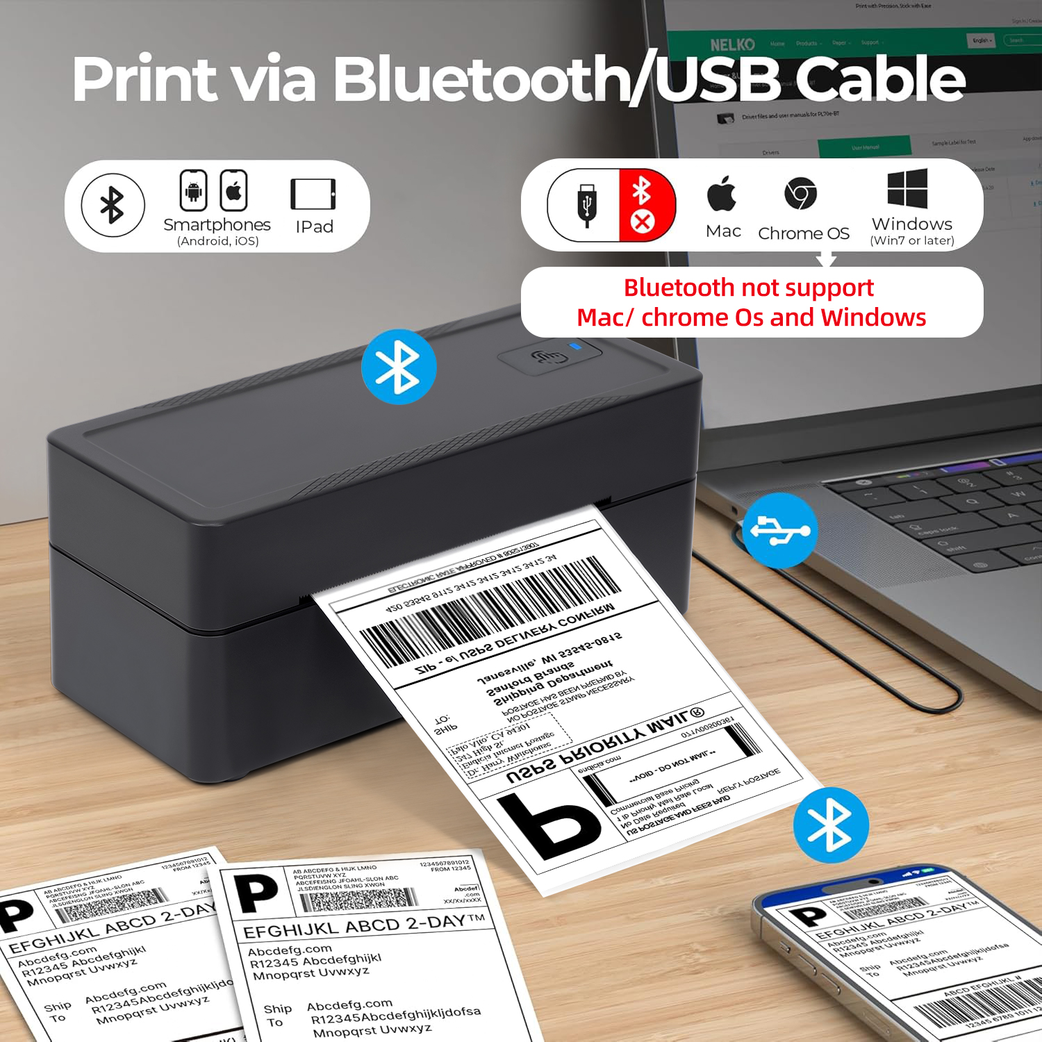 4'' 4x6 Inch 100mm Thermal Pap - Label Printer Thermal reseña y precio