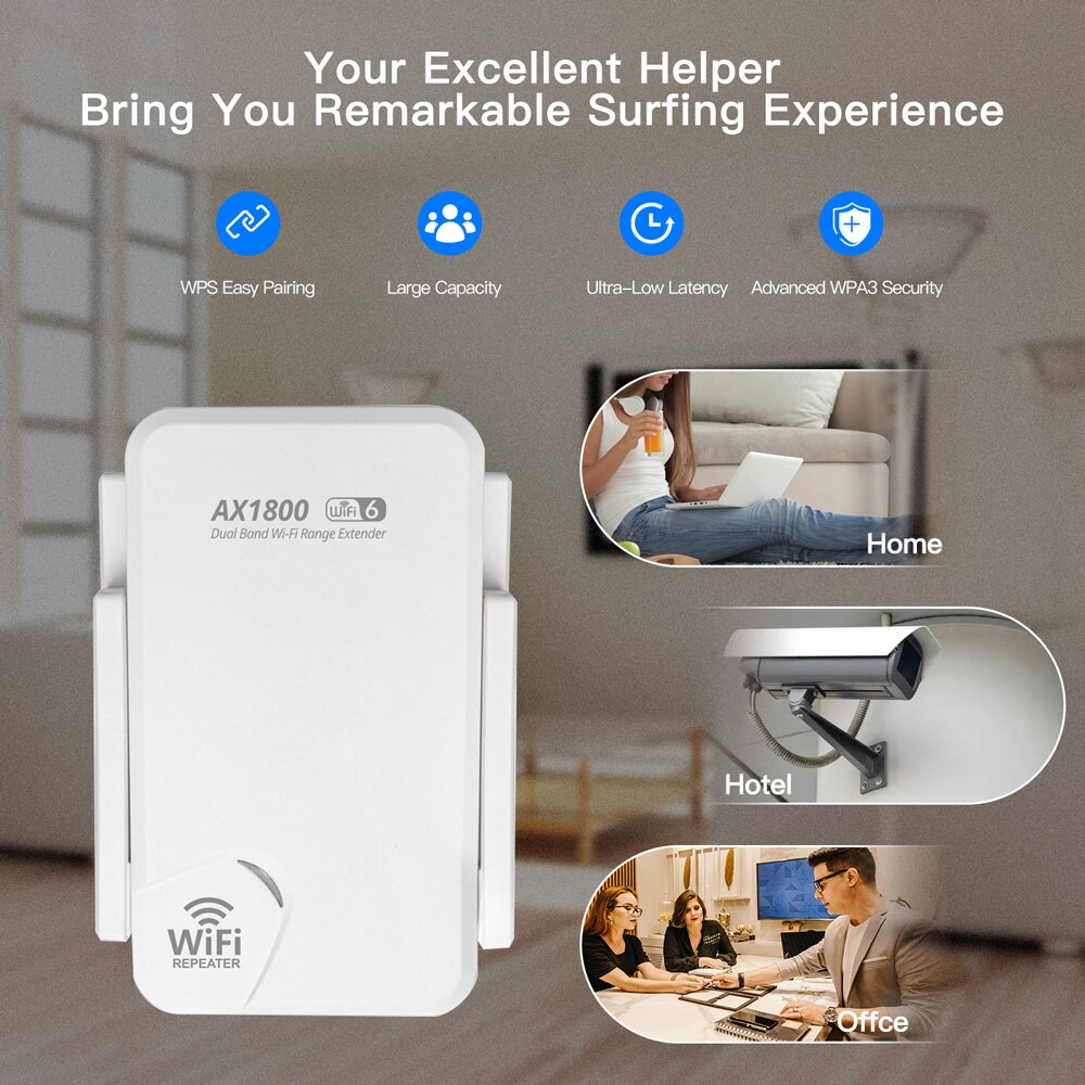 FENVI WiFi6 AX1800 Wireless Re - Wifi Range Extender reseña y precio