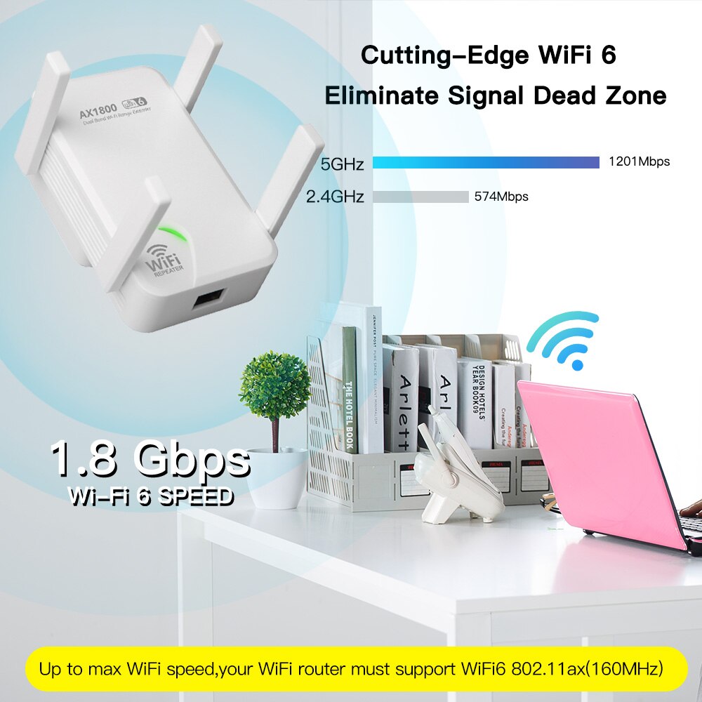 FENVI WiFi6 AX1800 Wireless Re - Wifi Range Extender reseña y precio