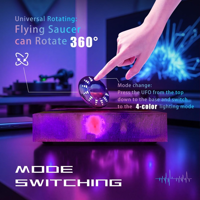 Levitating UFO Lamp Floating 3 - Office Tech And Gadgets reseña y precio