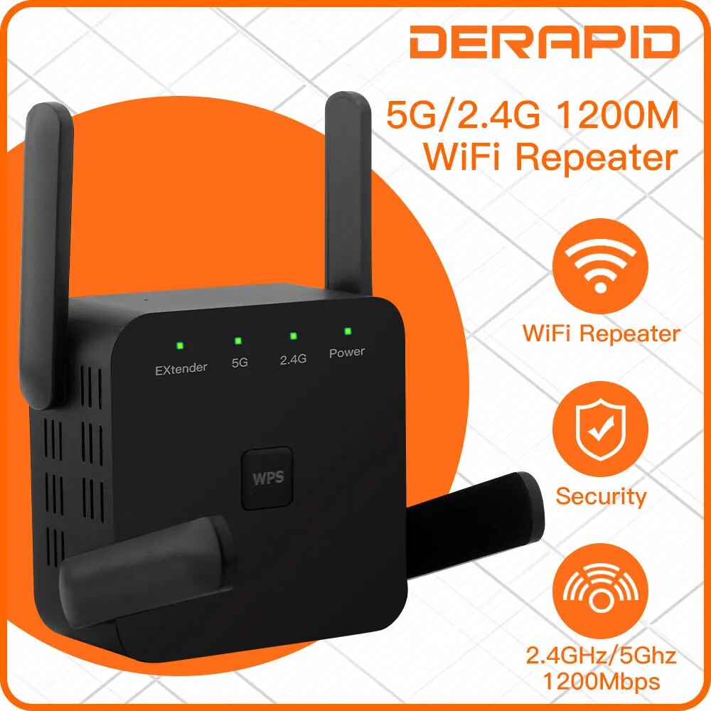 WiFi Repeater 1200Mbps 2.4GHz/ - Wifi Range Extender reseña y precio