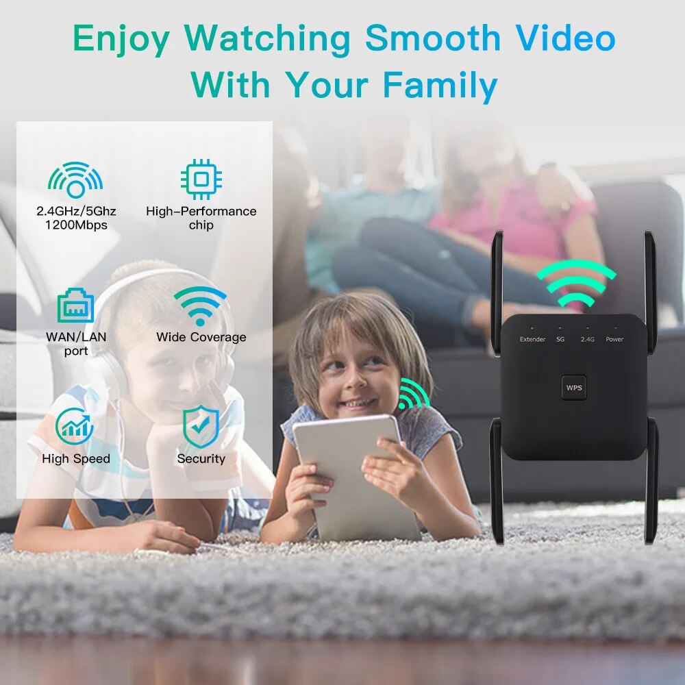 WiFi Repeater 1200Mbps 2.4GHz/ - Wifi Range Extender reseña y precio