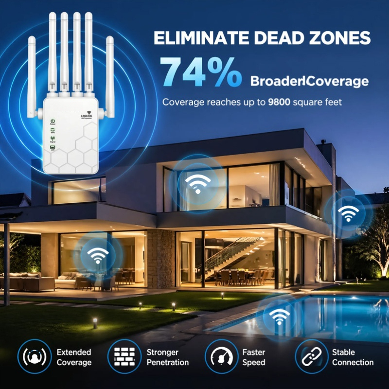 AX1800 WiFi 6 Extender Dual Ba - Wifi Range Extender reseña y precio