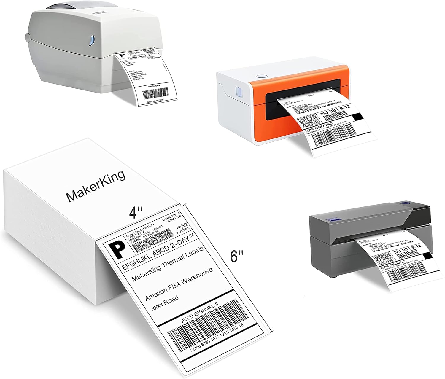 4x6 White Mailing Fanfold Post - Label Printer Thermal reseña y precio