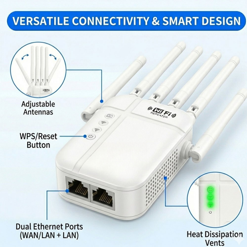 Regaton WiFi 6 Extender 1800Mb - Wifi Range Extender reseña y precio
