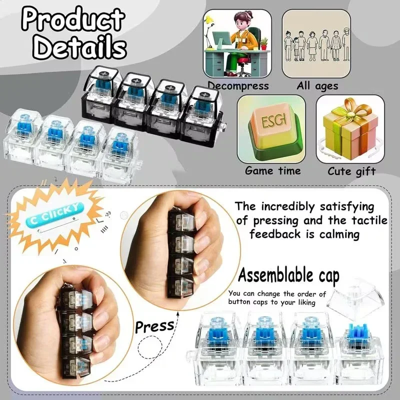 1pcs LED Keyboard Keycap Stres - Office Tech And Gadgets reseña y precio