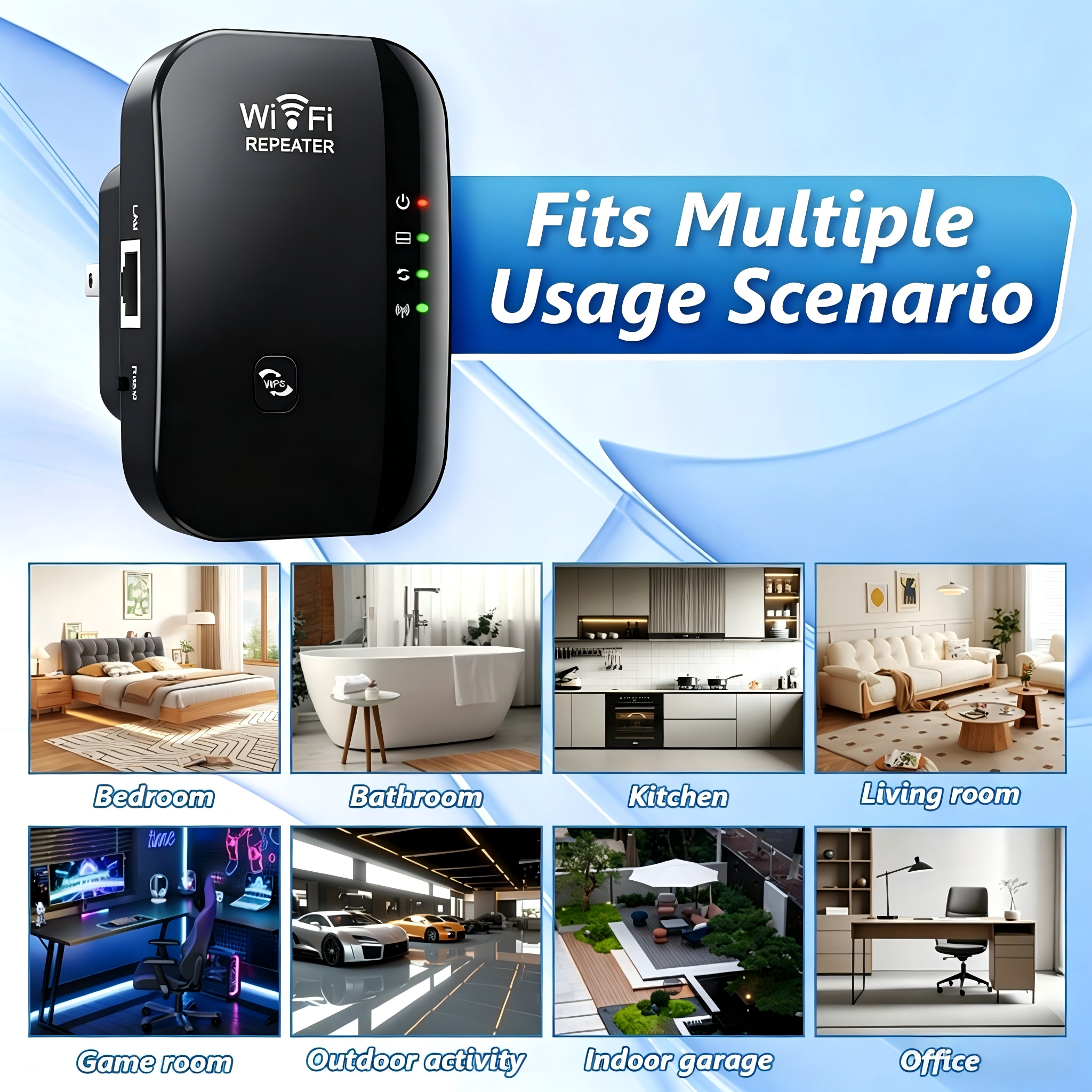 Wireless 300M 2.4GHz WiFi Rang - Wifi Range Extender reseña y precio