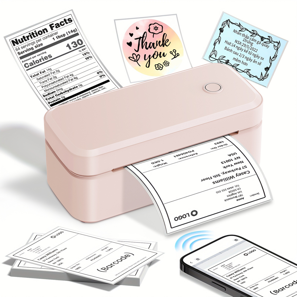 203dpi Portable Shipping Therm - Label Printer Thermal reseña y precio